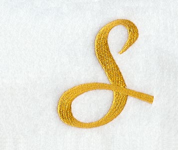 Curly Script Letter S (3 Inch)