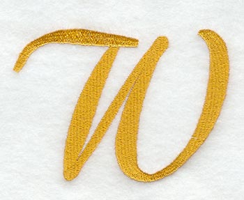 Curly Script Letter W (3 Inch)
