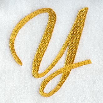 Curly Script Letter Y (3 Inch)