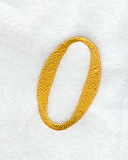Curly Script Number 0 (3 Inch)