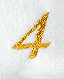 Curly Script Number 4 (3 Inch)