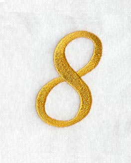 Curly Script Number 8 (3 Inch)