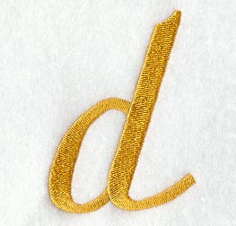 Curly Script Lower Case Letter d (3 Inch)
