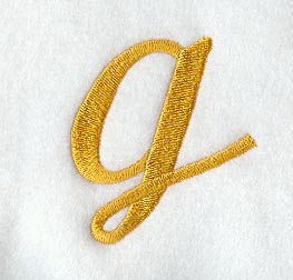Curly Script Lower Case Letter g (3 Inch)