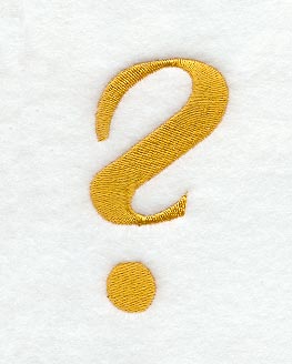 Curly Script Question Mark (3 Inch)