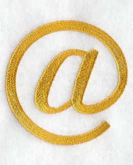 Curly Script At Sign (3 Inch)