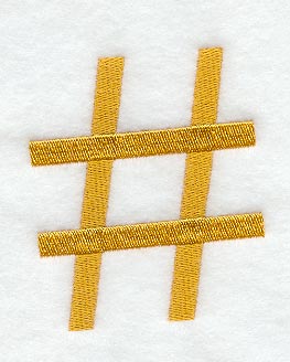 Curly Script Number Sign (3 Inch)