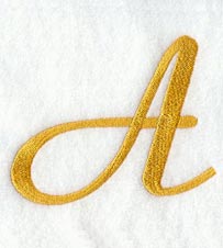 Curly Script Letter A (3 Inch)