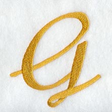 Curly Script Letter G (3 Inch)