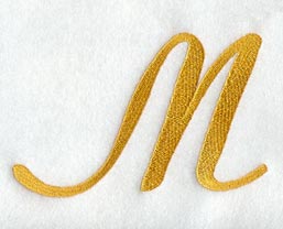 Curly Script Letter M (3 Inch)