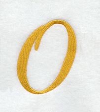 Curly Script Letter O (3 Inch)