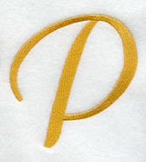 Curly Script Letter P (3 Inch)