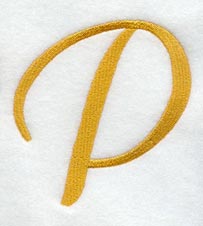 Curly Script Letter P (3 Inch)