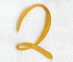 Curly Script Letter Q (3 Inch)