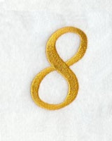 Curly Script Number 8 (3 Inch)