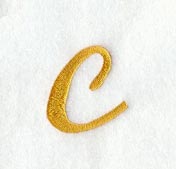 Curly Script Lower Case Letter c (3 Inch)
