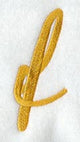 Curly Script Lower Case Letter f (3 Inch)