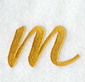 Curly Script Lower Case Letter m (3 Inch)