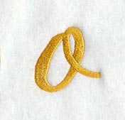 Curly Script Lower Case Letter o (3 Inch)