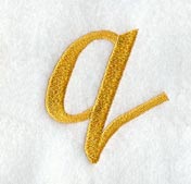 Curly Script Lower Case Letter q (3 Inch)