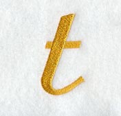 Curly Script Lower Case Letter t (3 Inch)