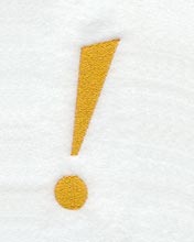 Curly Script Exclamation Point (3 Inch)