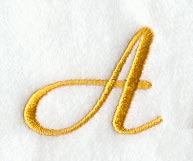 Curly Script Letter A (3 Inch)