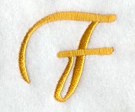 Curly Script Letter F (3 Inch)