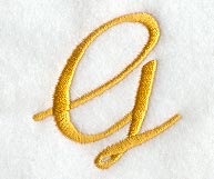 Curly Script Letter G (3 Inch)