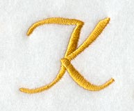Curly Script Letter K (3 Inch)