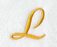 Curly Script Letter L (3 Inch)