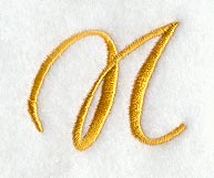 Curly Script Letter N (3 Inch)