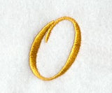 Curly Script Letter O (3 Inch)