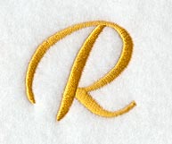 Curly Script Letter R (3 Inch)