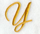 Curly Script Letter Y (3 Inch)