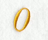 Curly Script Number 0 (3 Inch)