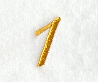 Curly Script Number 1 (3 Inch)