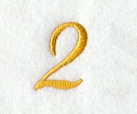 Curly Script Number 2 (3 Inch)