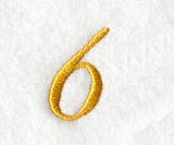Curly Script Number 6 (3 Inch)