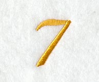 Curly Script Number 7 (3 Inch)
