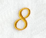 Curly Script Number 8 (3 Inch)