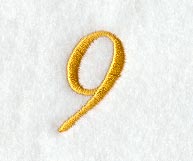 Curly Script Number 9 (3 Inch)