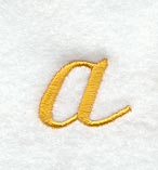 Curly Script Lower Case Letter a (3 Inch)