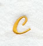 Curly Script Lower Case Letter c (3 Inch)