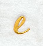 Curly Script Lower Case Letter e (3 Inch)