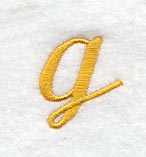 Curly Script Lower Case Letter g (3 Inch)