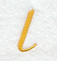 Curly Script Lower Case Letter l (3 Inch)
