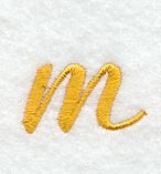 Curly Script Lower Case Letter m (3 Inch)