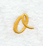 Curly Script Lower Case Letter o (3 Inch)
