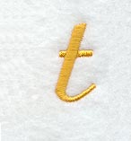 Curly Script Lower Case Letter t (3 Inch)